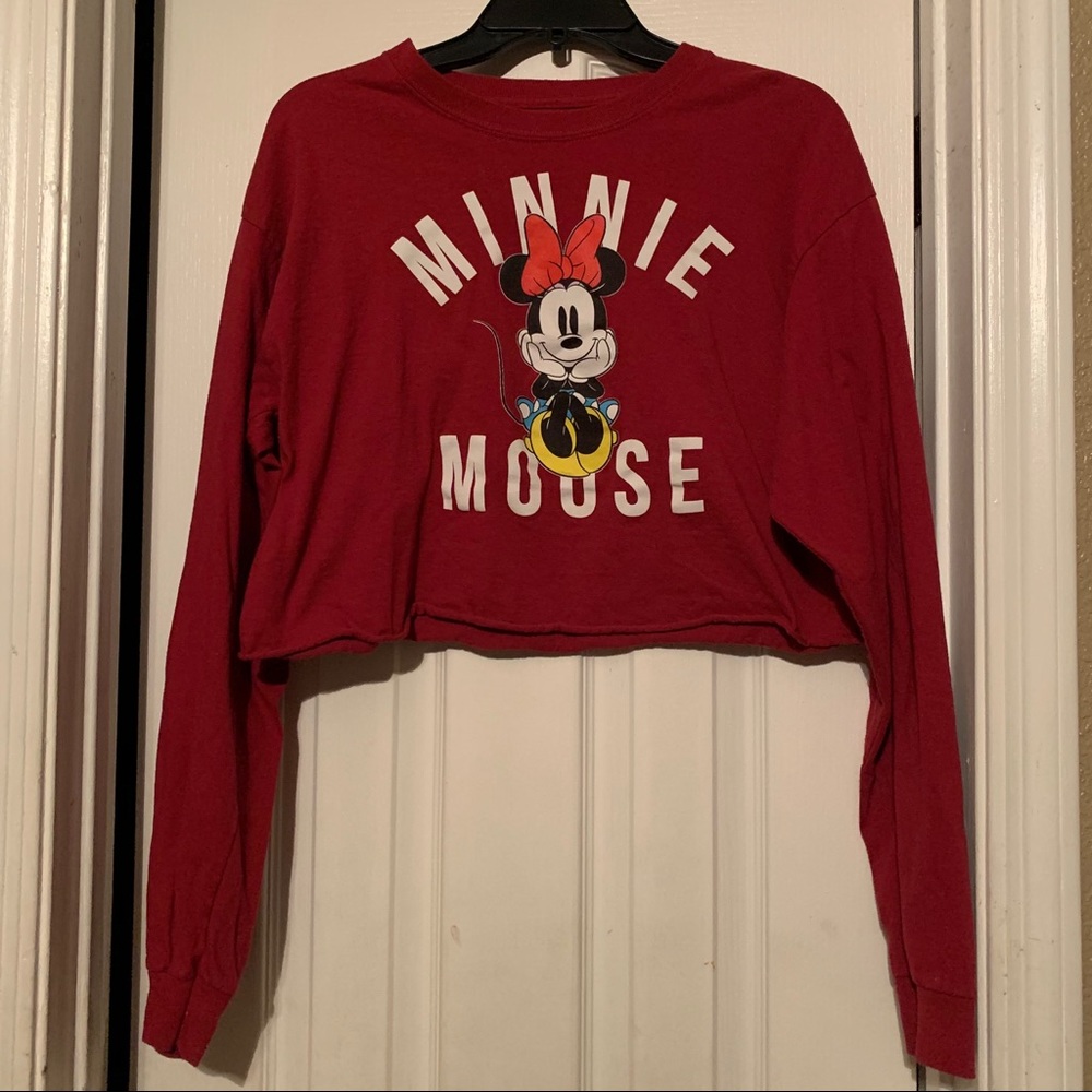 Disney Long-Sleeve Minnie Mouse Crop Top